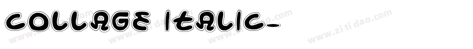 Collage Italic字体转换